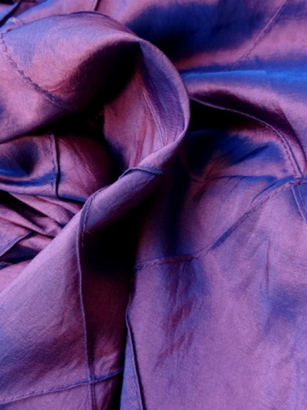 Taffetas bleu rose coutures arlequin 1 