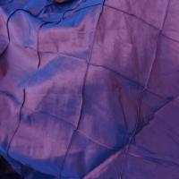 Taffetas bleu rose coutures arlequin