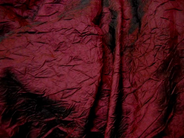 Taffetas bordeaux noir froisse nervure 1