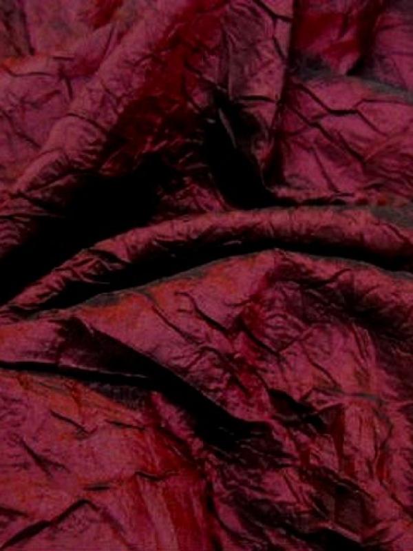 Taffetas bordeaux noir froisse nervure 2 