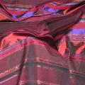 Taffetas bordeaux rayures variables violet or 1 