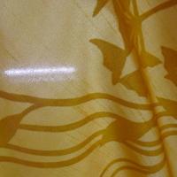 Taffetas d ameublement teinte mais motifs appliques velours aigrettes de pissenlit 1