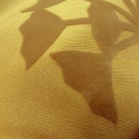 Taffetas d ameublement teinte mais motifs appliques velours aigrettes de pissenlit 5