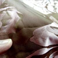 Taffetas damasse mordore rose larges fleurs 3 1