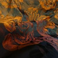 Taffetas damasse noir et cuivre 1