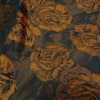 Taffetas damasse noir et cuivre 2