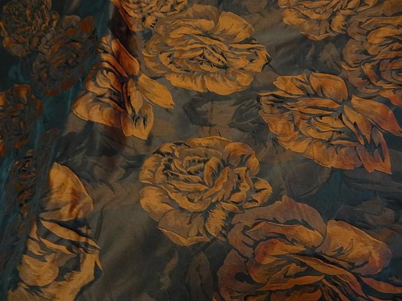 Taffetas damasse noir et cuivre 2