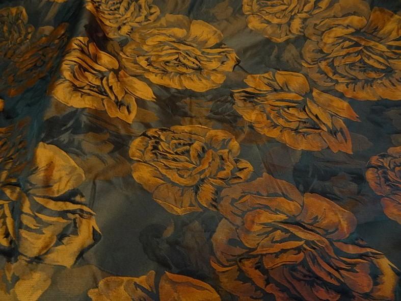Taffetas damasse noir et cuivre 3