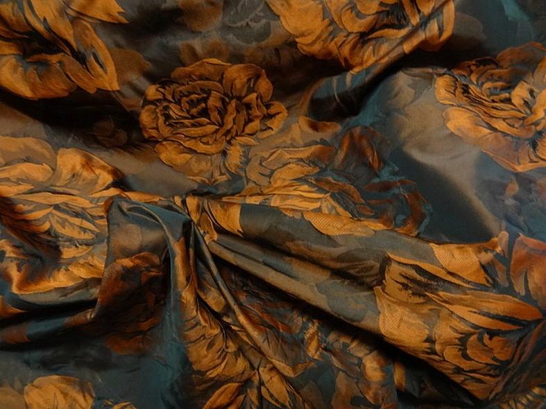 Taffetas damasse noir et cuivre 4