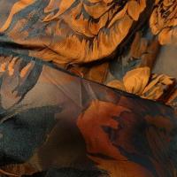 Taffetas damasse noir et cuivre 7