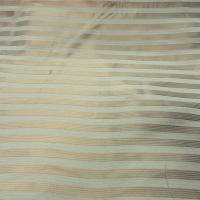 Taffetas de soie blanc casse raye or cuivre style empire 1