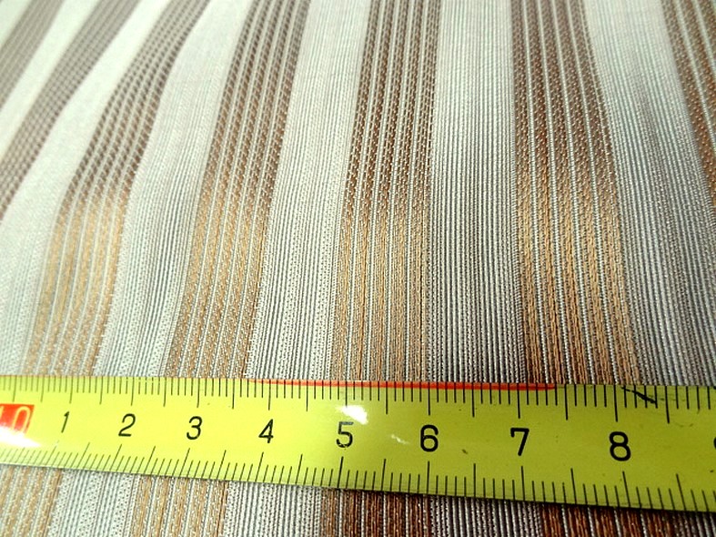 Taffetas de soie blanc casse raye or cuivre style empire 3