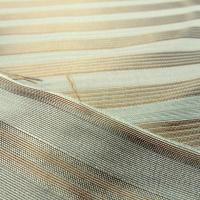 Taffetas de soie blanc casse raye or cuivre style empire 4