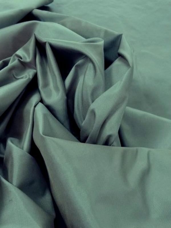 Taffetas de soie bleu acier beige 1