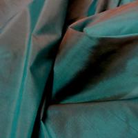 Taffetas de soie chatain vert paon changeant 3 