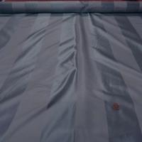 Taffetas de soie larges rayures gris acier