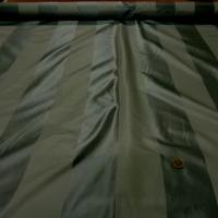 Taffetas de soie larges rayures vert kaki militaire 1 