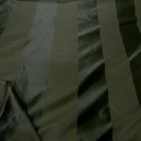 Taffetas de soie larges rayures vert kaki militaire 2 