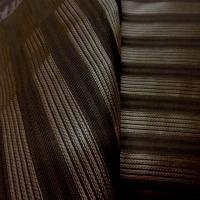 Taffetas de soie marron raye or style empire 1