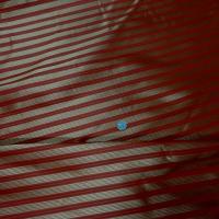 Taffetas de soie rouge raye or style empire 1