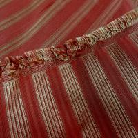 Taffetas de soie rouge raye or style empire 2