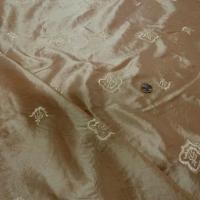 Taffetas dore medaillons brodes 0 1