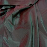 Taffetas effet doupions cerise vert meleze 2 