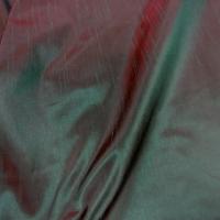 Taffetas effet doupions cerise vert meleze 3 