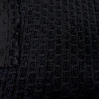 Taffetas façonné noir et velours chenille