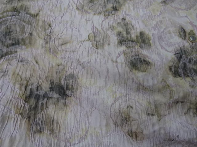 Taffetas faconne rose clair kaki 1