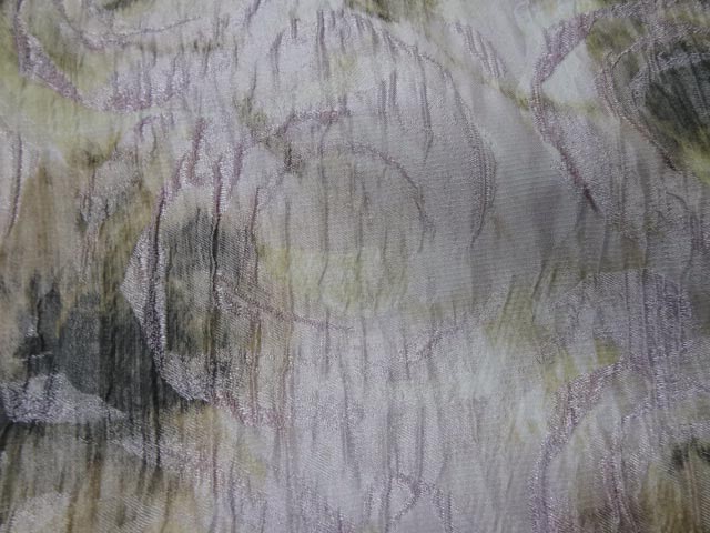 Taffetas faconne rose clair kaki 2