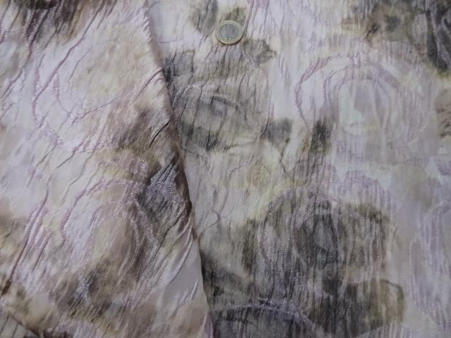 Taffetas faconne rose clair kaki 3