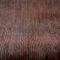 Taffetas fin plisse rayures fantaisie bordeaux corail 1 