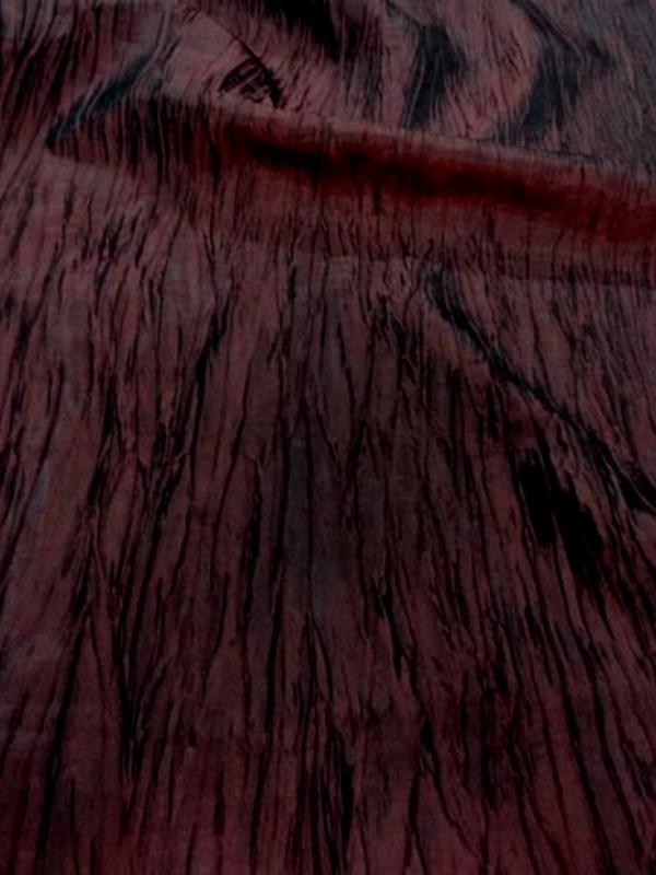 tissu taffetas froisse rouge bordeaux
