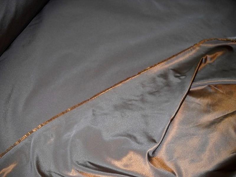 Taffetas gris nacre reflets cuivres 1