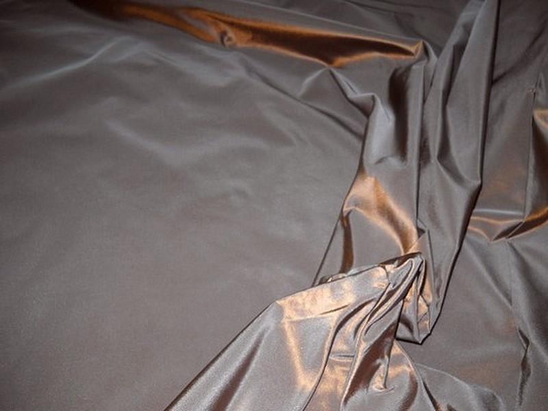 Taffetas gris nacre reflets cuivres 2