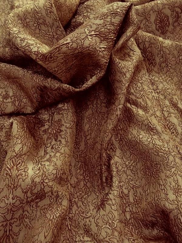 Taffetas jacquard teinte speculoos 1 