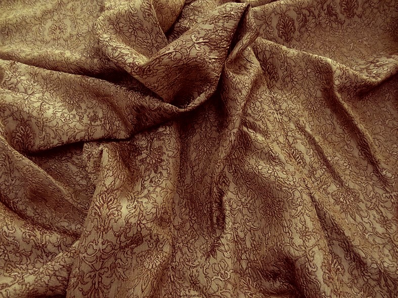Taffetas jacquard teinte speculoos 1