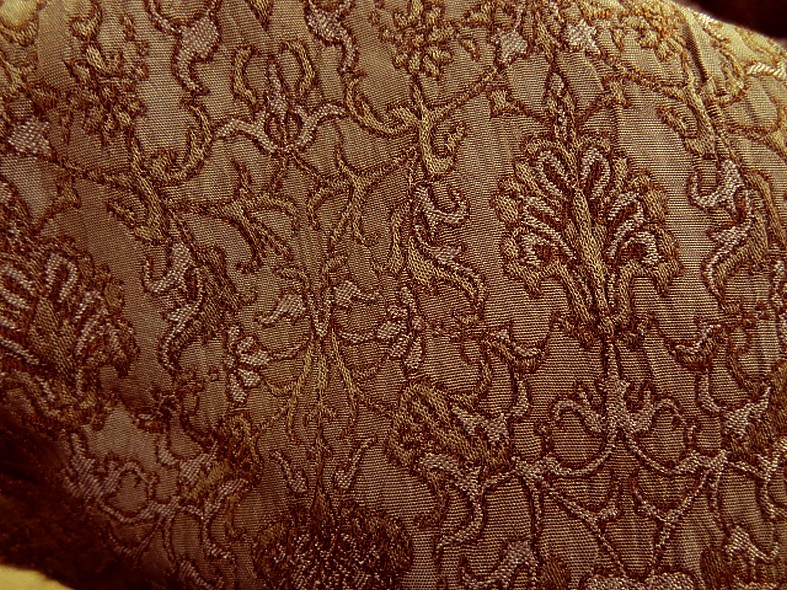 Taffetas jacquard teinte speculoos 3
