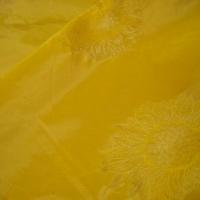 Taffetas jaune or motif tournesol 1 