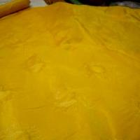 Taffetas jaune or motif tournesol 2 