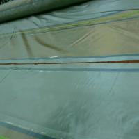 Taffetas large rayures beige dore bleu givre 1