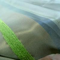 Taffetas large rayures beige dore bleu givre 2