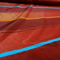 Taffetas larges rayures rouge rouge sang 3