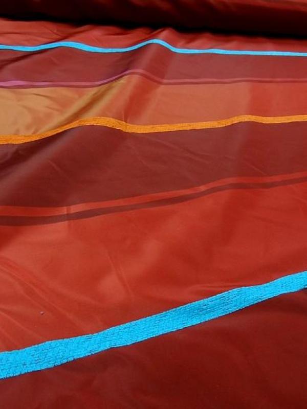 Taffetas larges rayures rouge rouge sang 3 