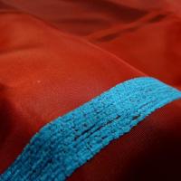 Taffetas larges rayures rouge rouge sang 4 