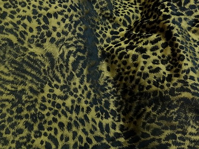 Taffetas leopard noir et or 2