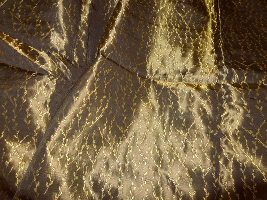 Taffetas marron cuivré façonné 2