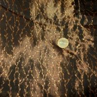 Taffetas marron cuivré façonné 3