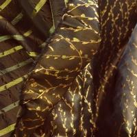 Taffetas marron cuivré façonné 4